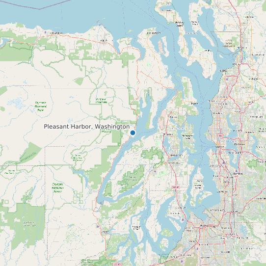 Map of Pleasant Harbor, Washington Tide Prediction Station