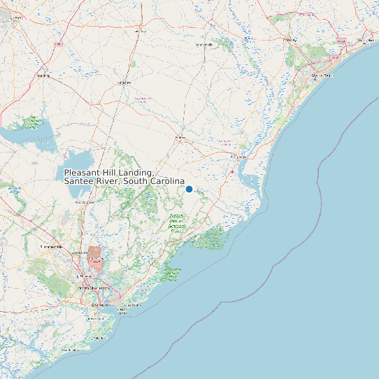 Pleasant Hill Landing, Santee River, South Carolina map