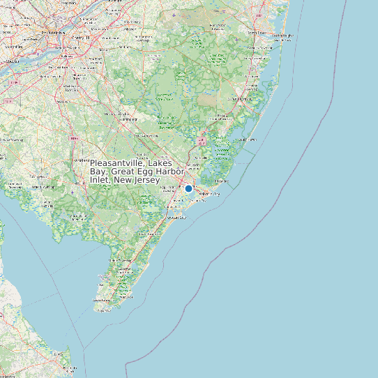 Map of Pleasantville, Lakes Bay, Great Egg Harbor Inlet, New Jersey Tide Prediction Station