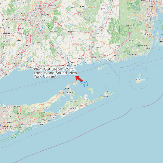 Plum Gut (depth 25 ft), Long Island Sound, New York Current map