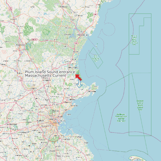 Map of Plum Island Sound entrance, Massachusetts Current Prediction Station