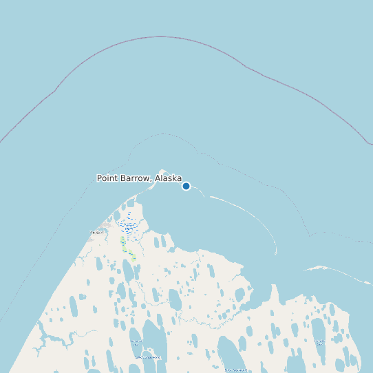 Map of Point Barrow, Alaska Tide Prediction Station