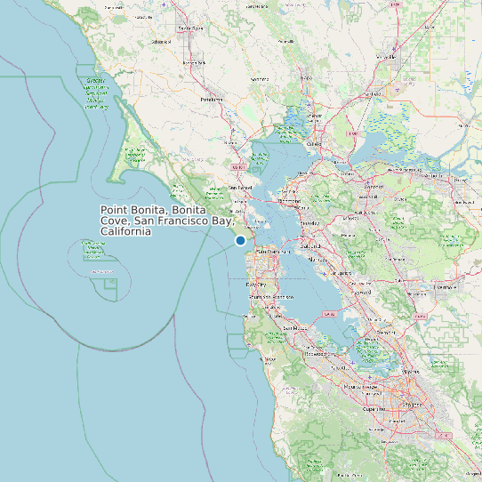 Point Bonita, Bonita Cove, San Francisco Bay, California map