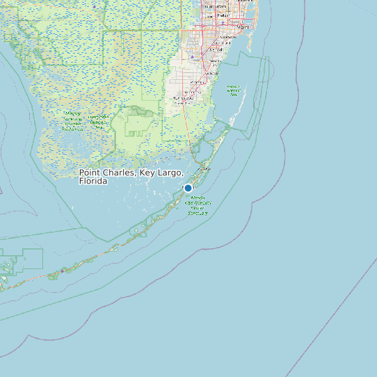 Point Charles, Key Largo, Florida map