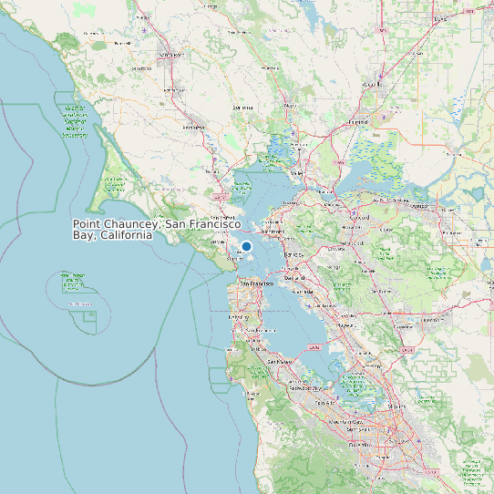 Map of Point Chauncey, San Francisco Bay, California Tide Prediction Station