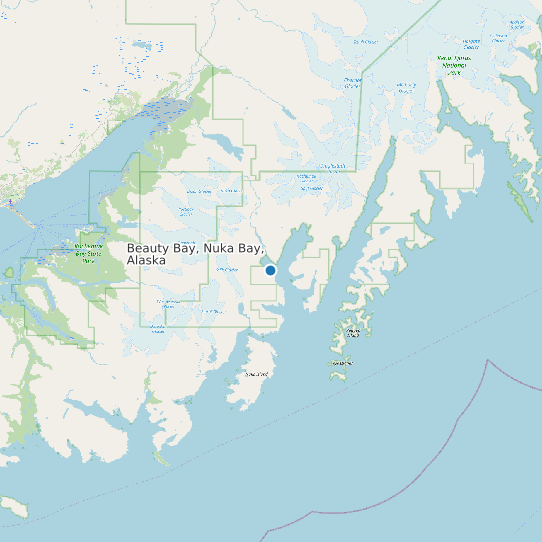 Map of Beauty Bay, Nuka Bay, Alaska Tide Prediction Station