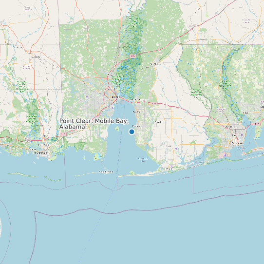 Map of Point Clear, Mobile Bay, Alabama Tide Prediction Station