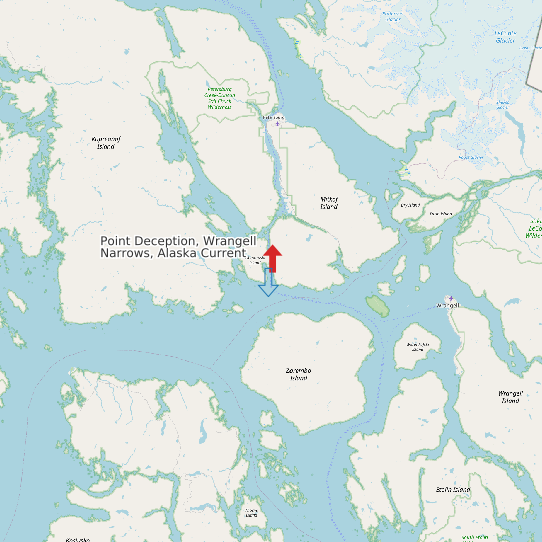 Point Deception, Wrangell Narrows, Alaska Current map