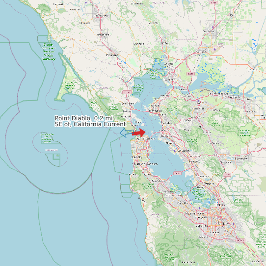 Point Diablo, 0.2 mi SE of, California Current map