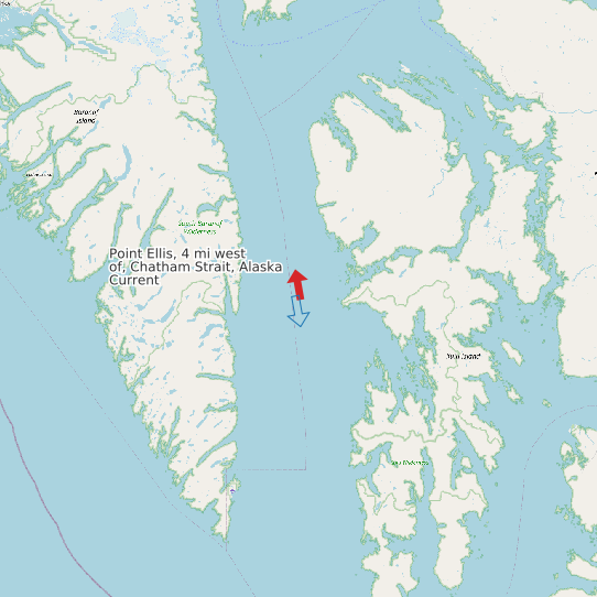 Point Ellis, 4 mi west of, Chatham Strait, Alaska Current map