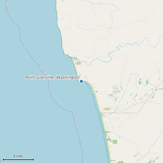 Map of Point Grenville, Washington Tide Prediction Station