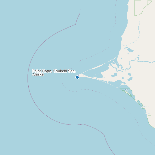 Point Hope, Chukchi Sea, Alaska map