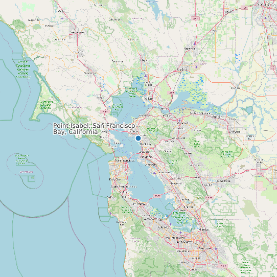 Point Isabel, San Francisco Bay, California map