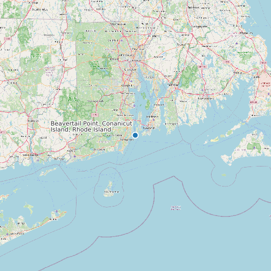 Beavertail Point, Conanicut Island, Rhode Island map