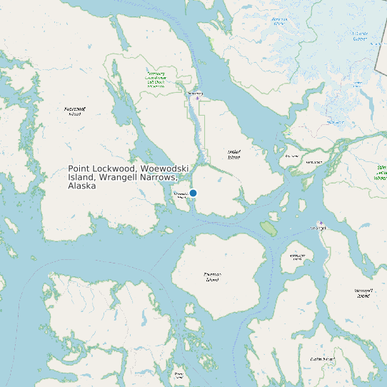 Map of Point Lockwood, Woewodski Island, Wrangell Narrows, Alaska Tide Prediction Station