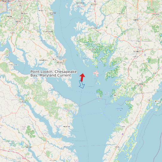 Map of Point Lookin, Chesapeake Bay, Maryland Current Prediction Station