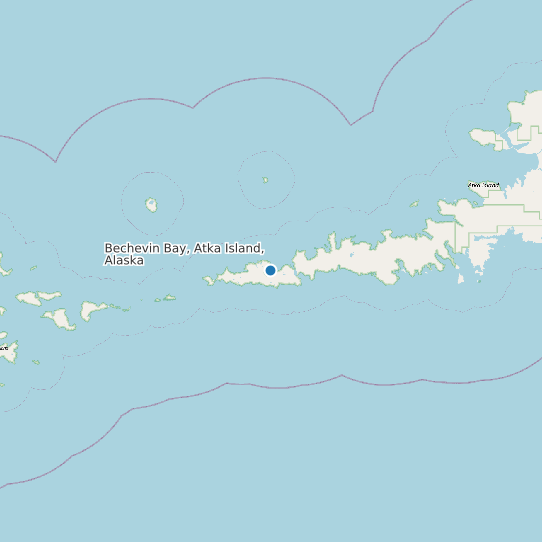 Bechevin Bay, Atka Island, Alaska map
