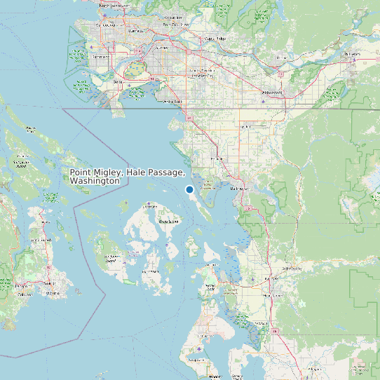 Map of Point Migley, Hale Passage, Washington Tide Prediction Station