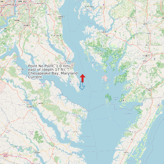 Point No Point, 1.0 nmi east of (depth 17 ft), Chesapeake Bay, Maryland Current map