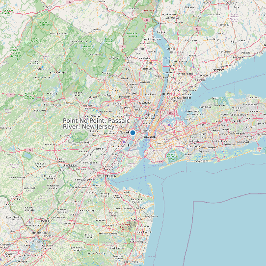 Point No Point, Passaic River, New Jersey map
