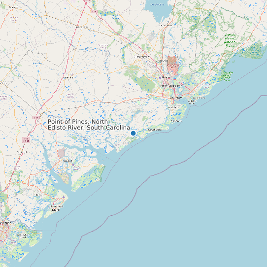 Point of Pines, North Edisto River, South Carolina map