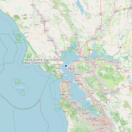 Map of Point Orient, San Francisco Bay, California Tide Prediction Station
