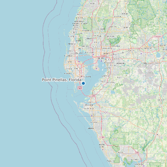 Map of Point Pinellas, Florida Tide Prediction Station