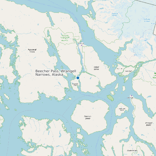 Beecher Pass, Wrangell Narrows, Alaska map