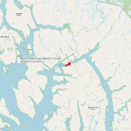 Behm Narrows, Behm Canal, Alaska Current map