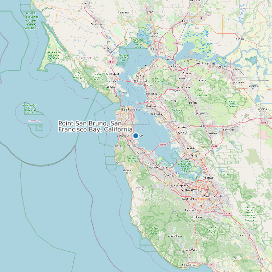Point San Bruno, San Francisco Bay, California map