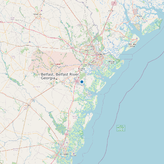Map of Belfast, Belfast River, Georgia Tide Prediction Station