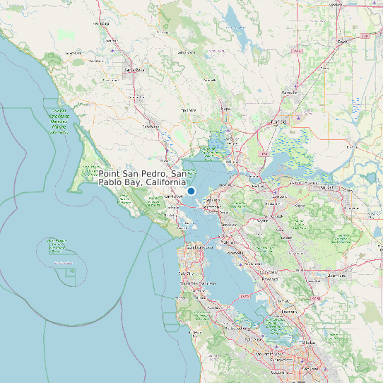 Point San Pedro, San Pablo Bay, California map