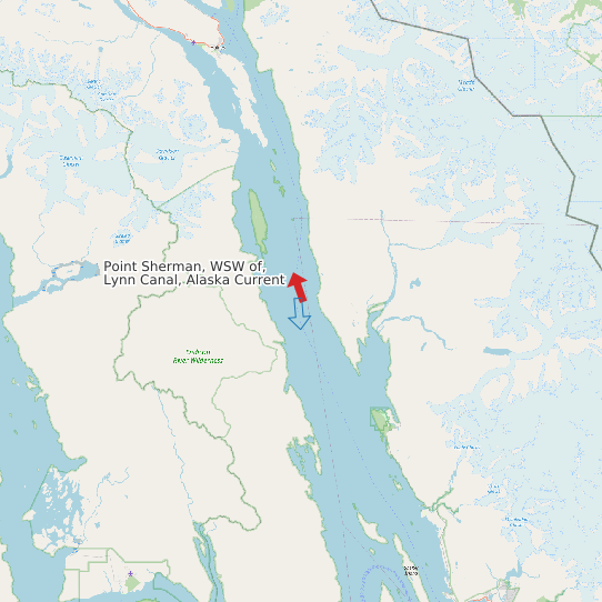 Map of Point Sherman, WSW of, Lynn Canal, Alaska Current Prediction Station