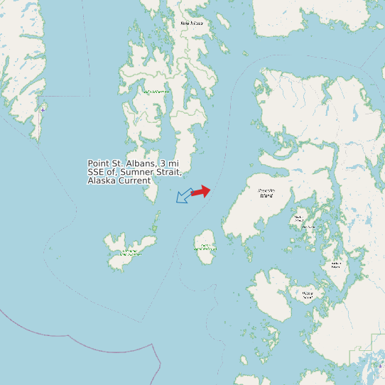 Point St. Albans, 3 mi SSE of, Sumner Strait, Alaska Current map