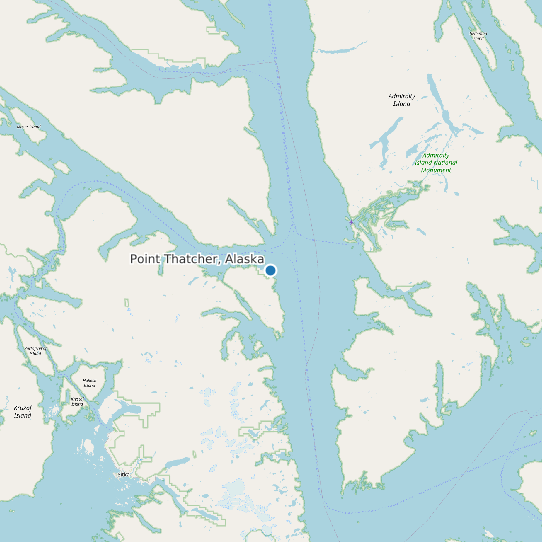 Map of Point Thatcher, Alaska Tide Prediction Station