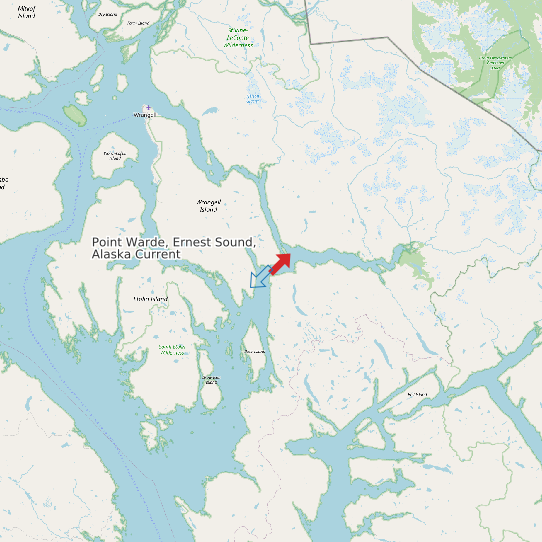 Map of Point Warde, Ernest Sound, Alaska Current Prediction Station
