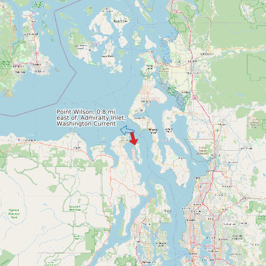 Point Wilson, 0.8 mi east of, Admiralty Inlet, Washington Current map