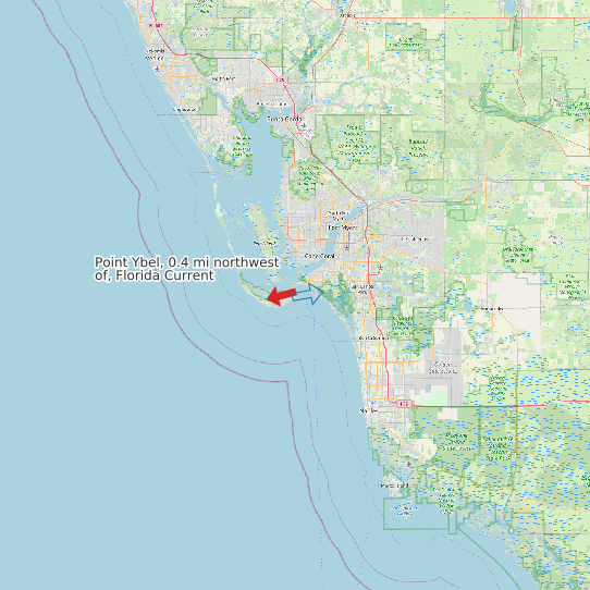 Point Ybel, 0.4 mi northwest of, Florida Current map