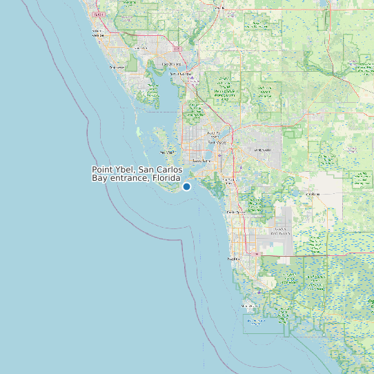 Point Ybel, San Carlos Bay entrance, Florida map