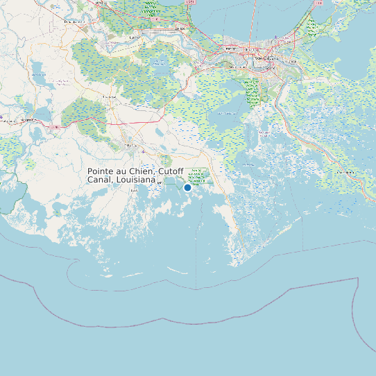 Pointe au Chien, Cutoff Canal, Louisiana map