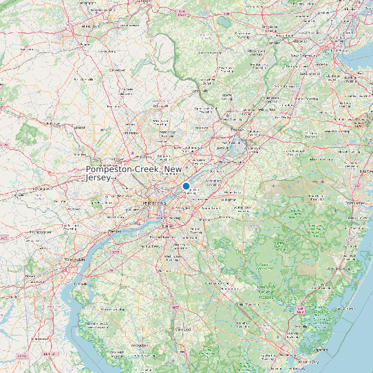 Pompeston Creek, New Jersey map