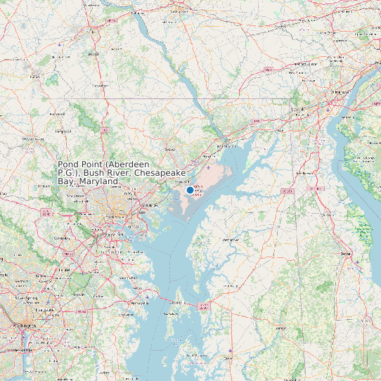 Pond Point (Aberdeen P.G.), Bush River, Chesapeake Bay, Maryland map