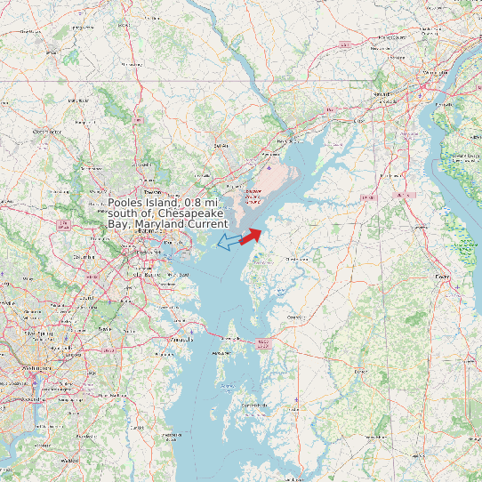 Pooles Island, 0.8 mi south of, Chesapeake Bay, Maryland Current map