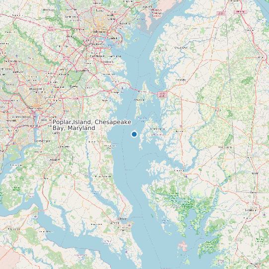 Poplar Island, Chesapeake Bay, Maryland map