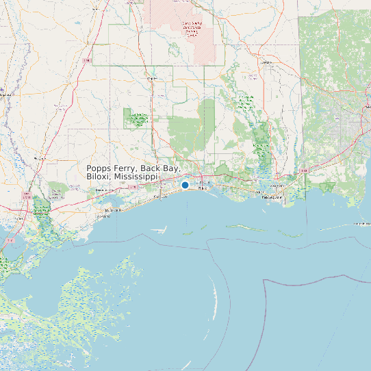 Popps Ferry, Back Bay, Biloxi, Mississippi map