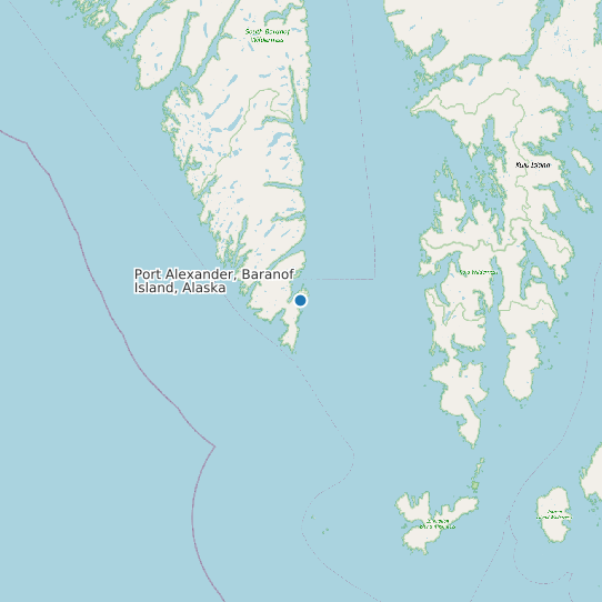 Port Alexander, Baranof Island, Alaska map