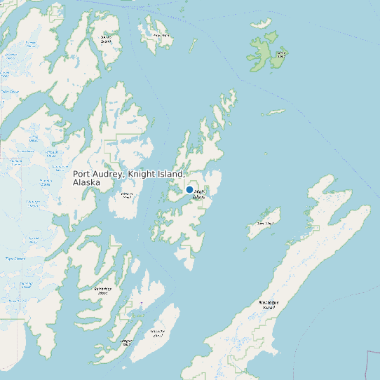 Map of Port Audrey, Knight Island, Alaska Tide Prediction Station