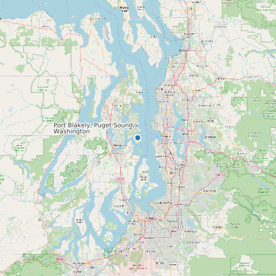 Port Blakely, Puget Sound, Washington map