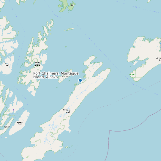 Port Chalmers, Montague Island, Alaska map