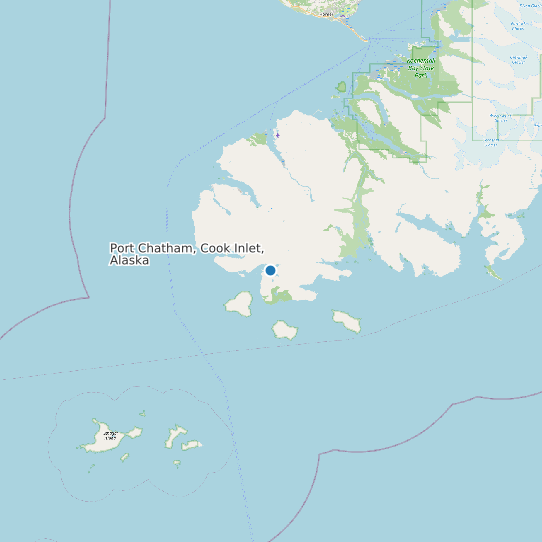 Map of Port Chatham, Cook Inlet, Alaska Tide Prediction Station